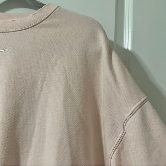 Nike Phoenix Over-Oversized Crew Neck Pink Sweatshirt Swoosh Women's Size Small - Picture 6 of 13